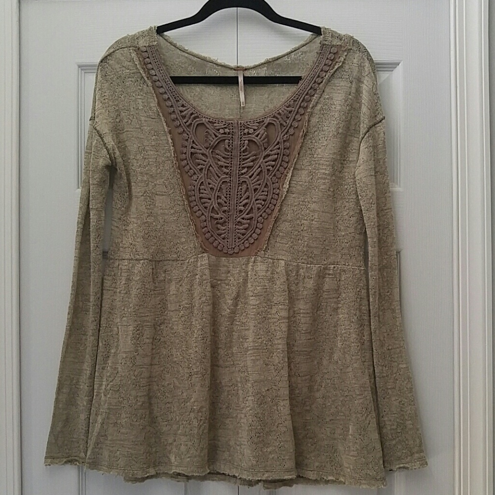 Free People Sparkle Knit Swing Top